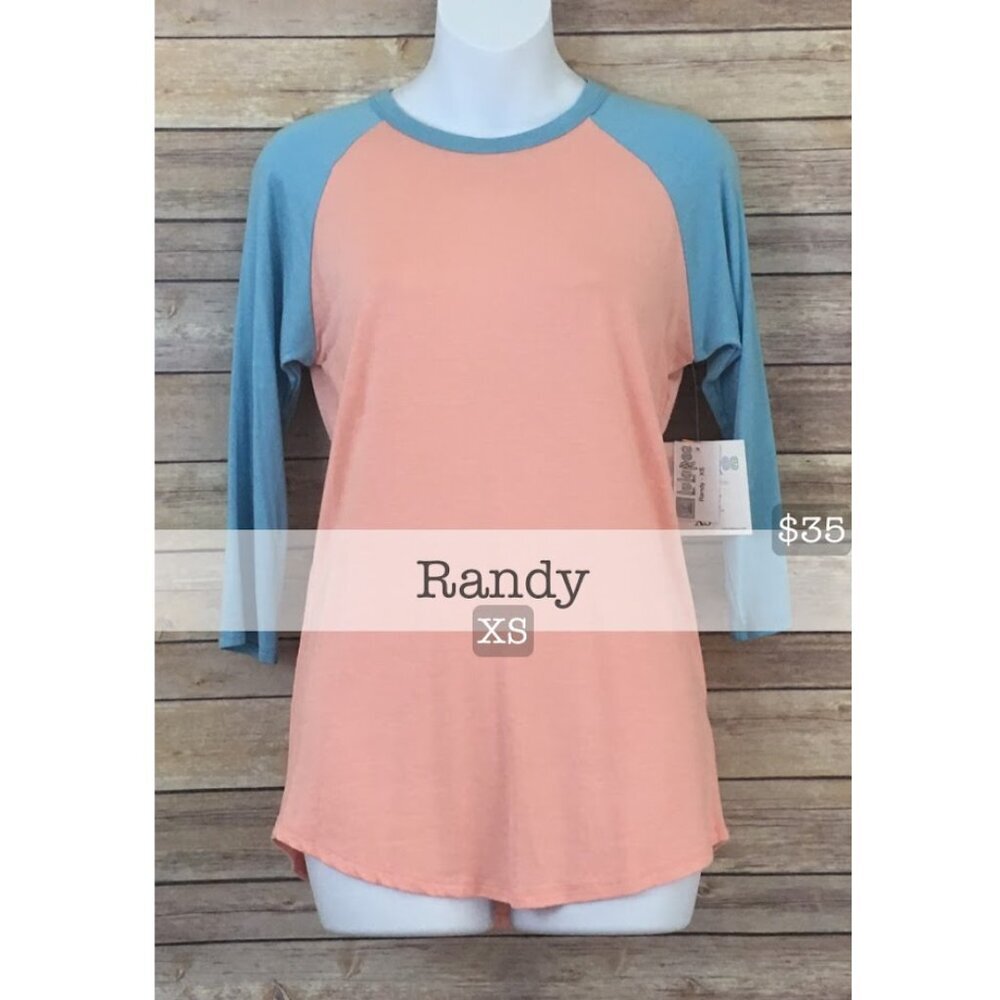 NWT LuLaRoe Randy Tee XS Pink & Blue Baseball Shirt – Magical Vacation Bound NEW